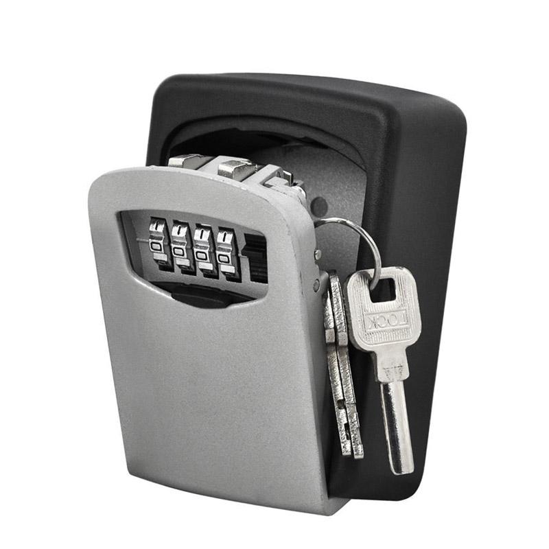 Wall-Mounted Key Lock Box Password Secure Key Storage Box