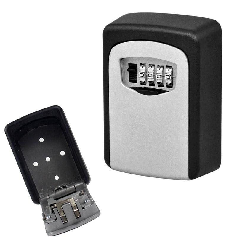 Wall-Mounted Key Lock Box Password Secure Key Storage Box