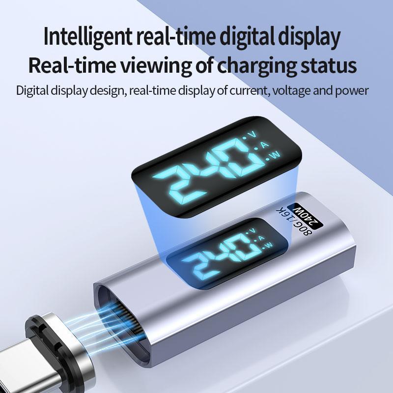 Magnetic USB C Adapter 240W Display Quick Connect Extender