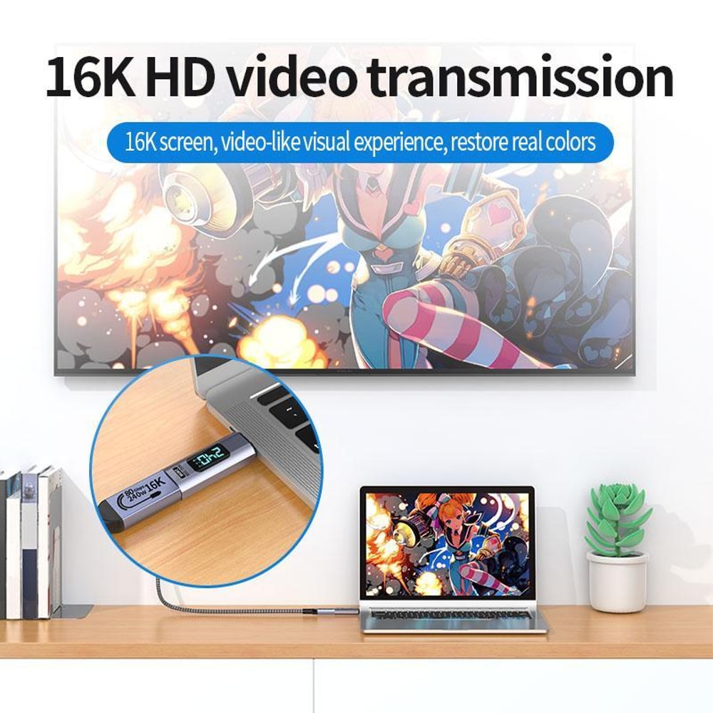 Magnetic USB C Adapter 240W Display Quick Connect Extender