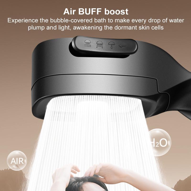 High Pressure Filtered Shower Head with Stop Button & Spray Modes
