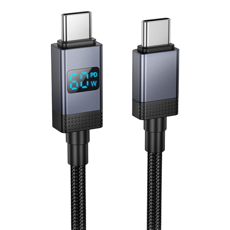 LED Display Fast Charging Cable 60W Woven USB Data Cable 6