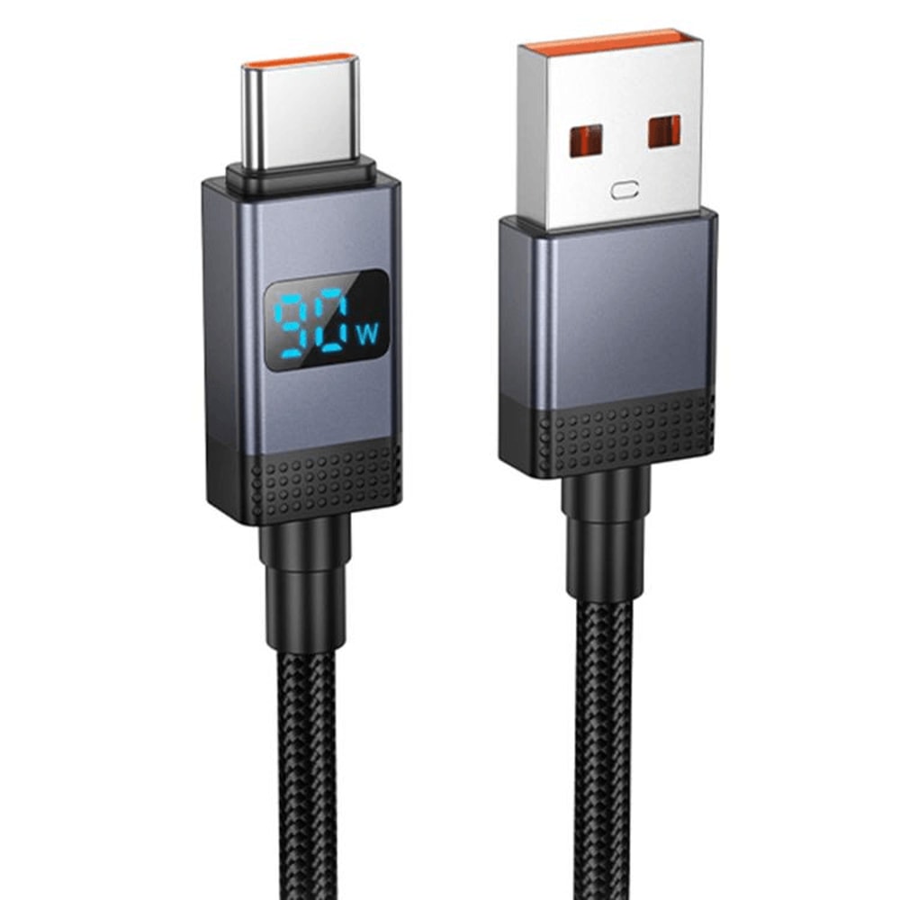 LED Display Fast Charging Cable 60W Woven USB Data Cable 8