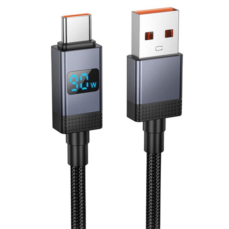 LED Display Fast Charging Cable 60W Woven USB Data Cable 8