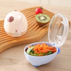 cute cartoon cat vegetable peeler knife with storage case for safe kitchen prep
