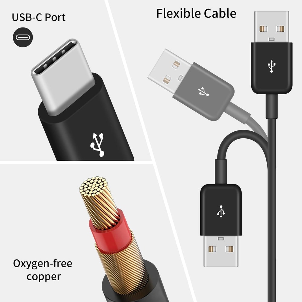 6 In 1 USB C Splitter Cable Fast Charging Hub With Data Sync 7