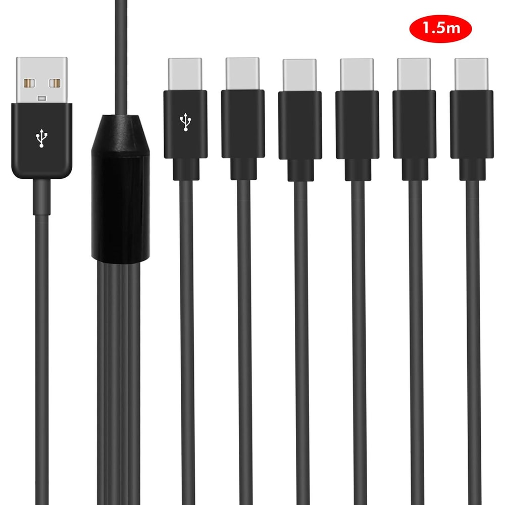 6 In 1 USB C Splitter Cable Fast Charging Hub With Data Sync 8