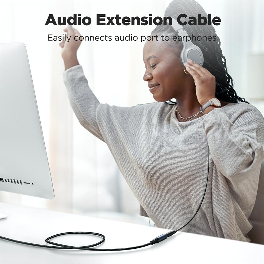 35mm AUX Adapter Cable HiFi Stereo Audio Extender For Headphones Car Speakers 5