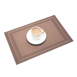 heat-resistant placemats non-slip table mats washable pvc woven dining mats set