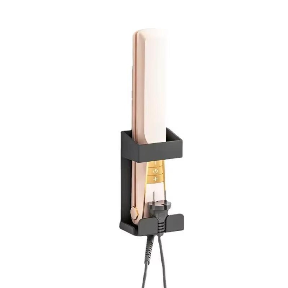 Stainless Steel Curling Iron Holder Wall Mount With Cord Organizer 7