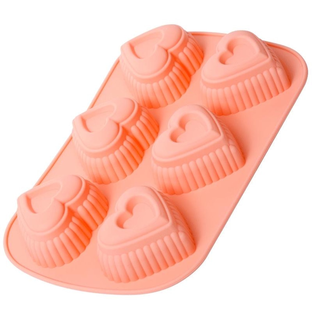 Silicone Heart Cake Mold Set Nonstick Mousse Baking Tray for Jelly Desserts