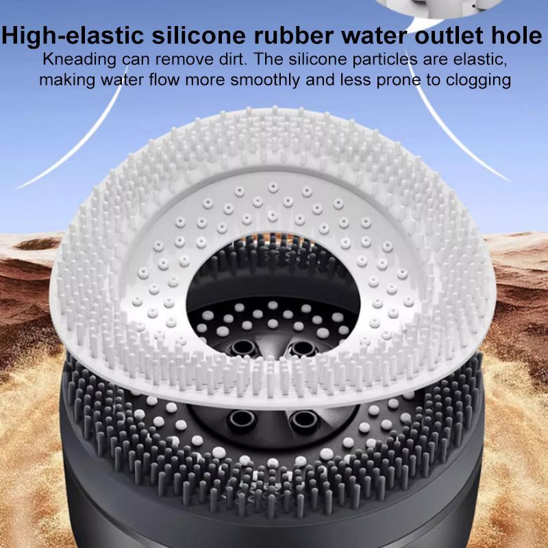 Filtered Shower Head High Pressure Handheld with One-Touch Stop