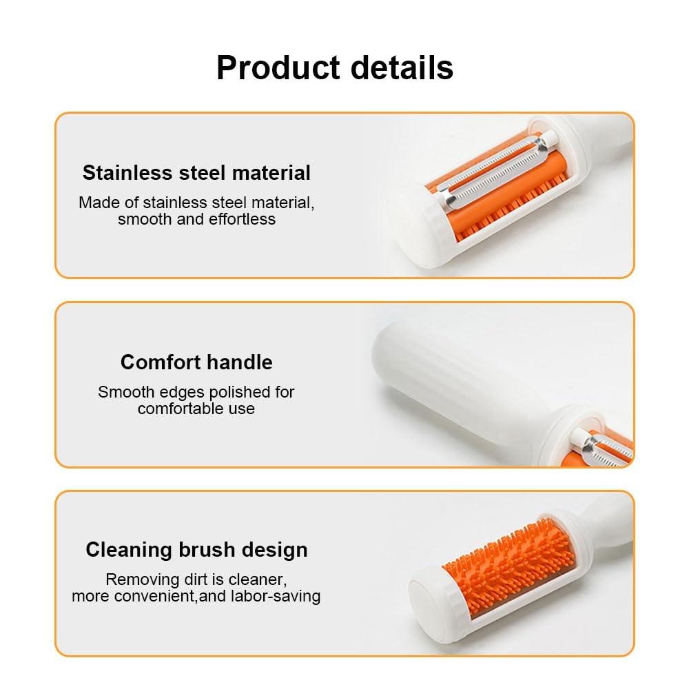 Fruit And Vegetable Peeler With Cleaning Brush Ergonomic Kitchen Tool 6