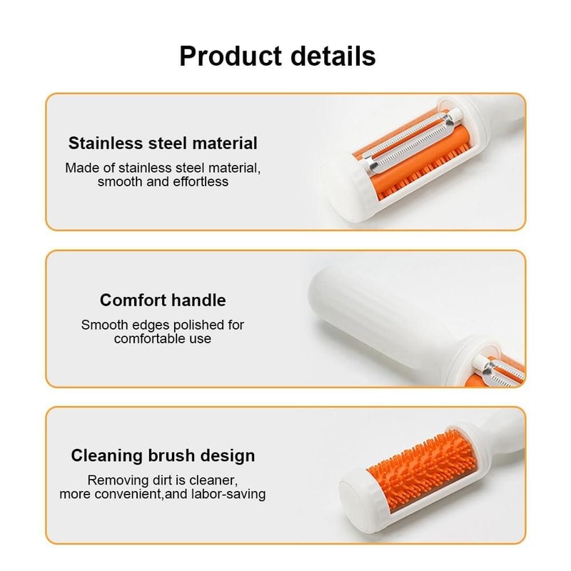 Fruit And Vegetable Peeler With Cleaning Brush Ergonomic Kitchen Tool 6