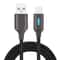 USBC LED Charging Cable With Auto Power Off Durable Zinc Alloy Fast Data Sync 0
