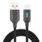 USBC LED Charging Cable With Auto Power Off Durable Zinc Alloy Fast Data Sync 0