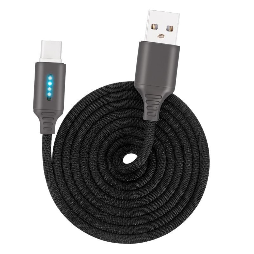 USBC LED Charging Cable With Auto Power Off Durable Zinc Alloy Fast Data Sync 1