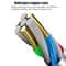 USBC LED Charging Cable With Auto Power Off Durable Zinc Alloy Fast Data Sync 3