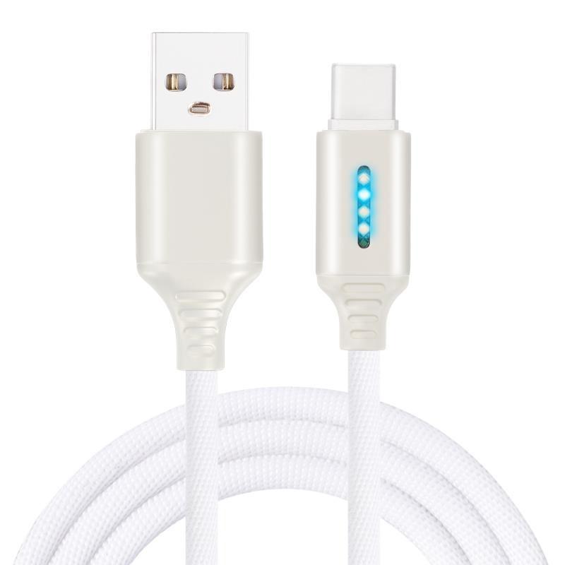 USBC LED Charging Cable With Auto Power Off Durable Zinc Alloy Fast Data Sync 2