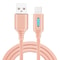 USBC LED Charging Cable With Auto Power Off Durable Zinc Alloy Fast Data Sync 6