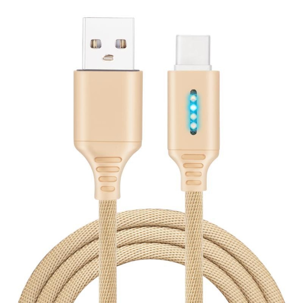 USBC LED Charging Cable With Auto Power Off Durable Zinc Alloy Fast Data Sync 10