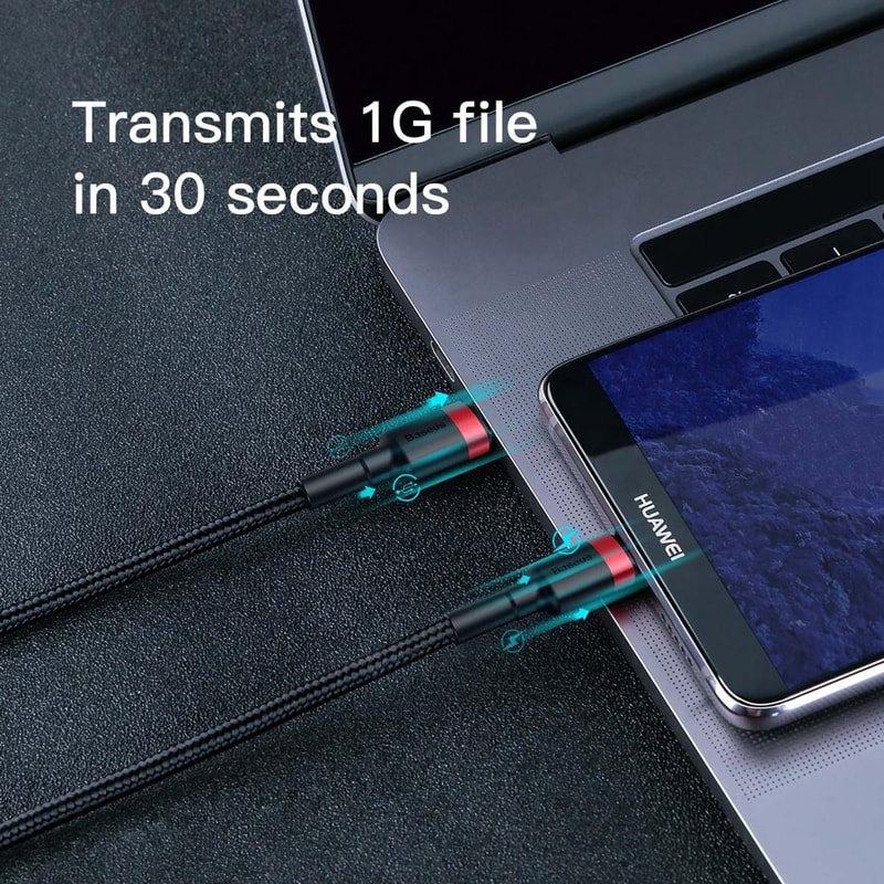 60W PD USB C Fast Charging Cable 2m Durable Braided Type C Charger Cord 7