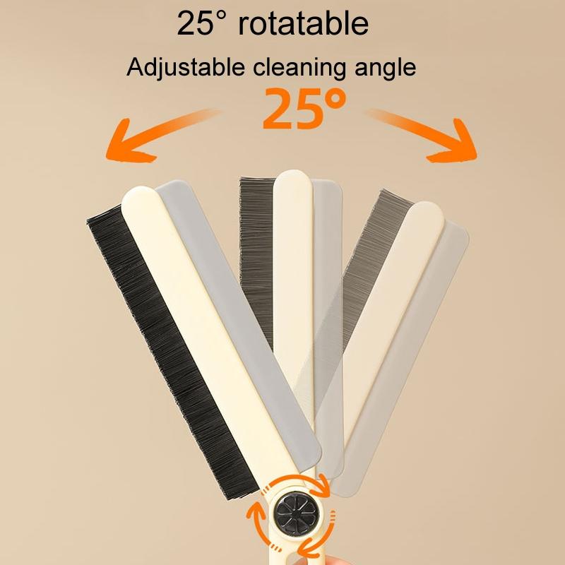 Multifunctional Long Handle Crevice & Groove Cleaning Brush for Bathroom, Grout & Window Tracks