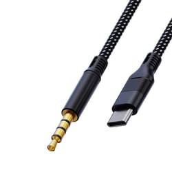 usb c to 3.5mm aux cable braided hifi audio adapter