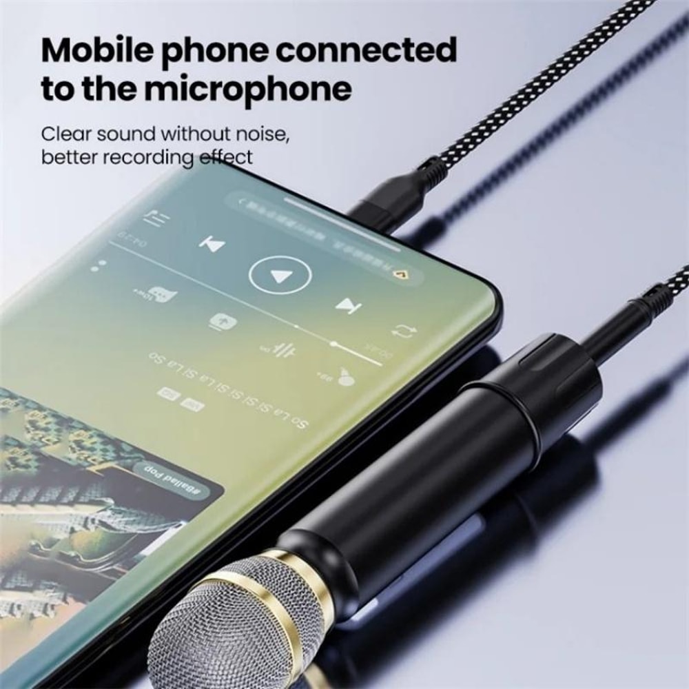 USB C To 35mm AUX Cable Braided HiFi Audio Adapter 3