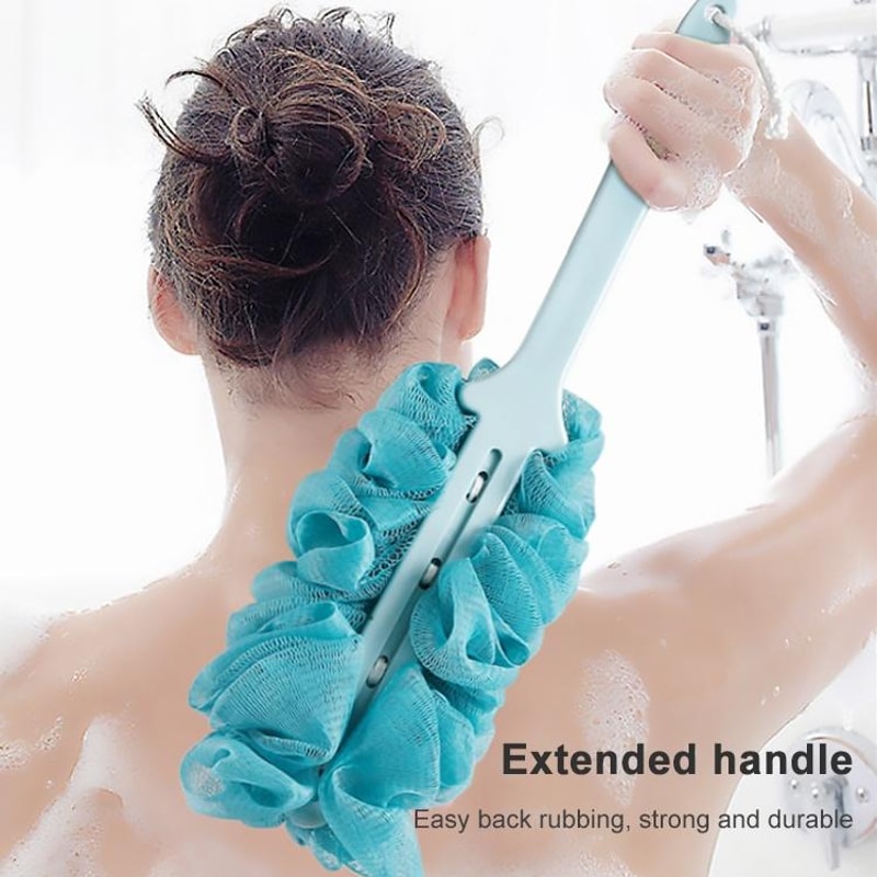 Long Handle Bath Brush With NonSlip Grip Exfoliating Back Scrubber For Shower 3