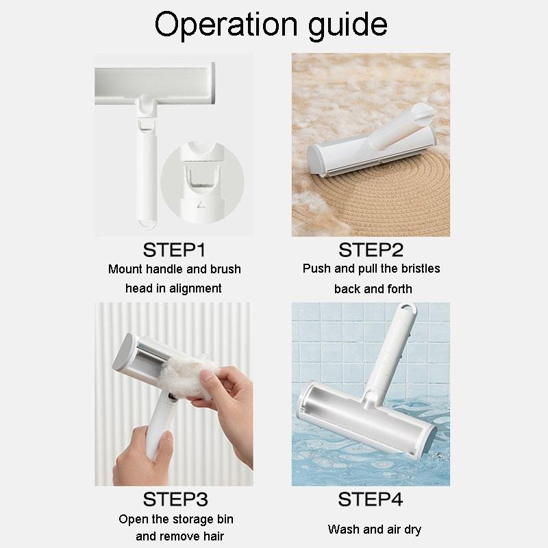 Electrostatic Pet Hair Remover Brush Reusable Fur Lint Cleaner For Clothes Furniture 7