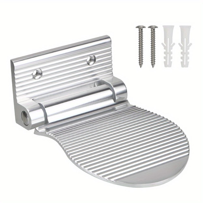 Space Aluminum Shower Foot Rest Wall Mounted Anti Slip Bathroom Step For Seniors And Pregnancy 0