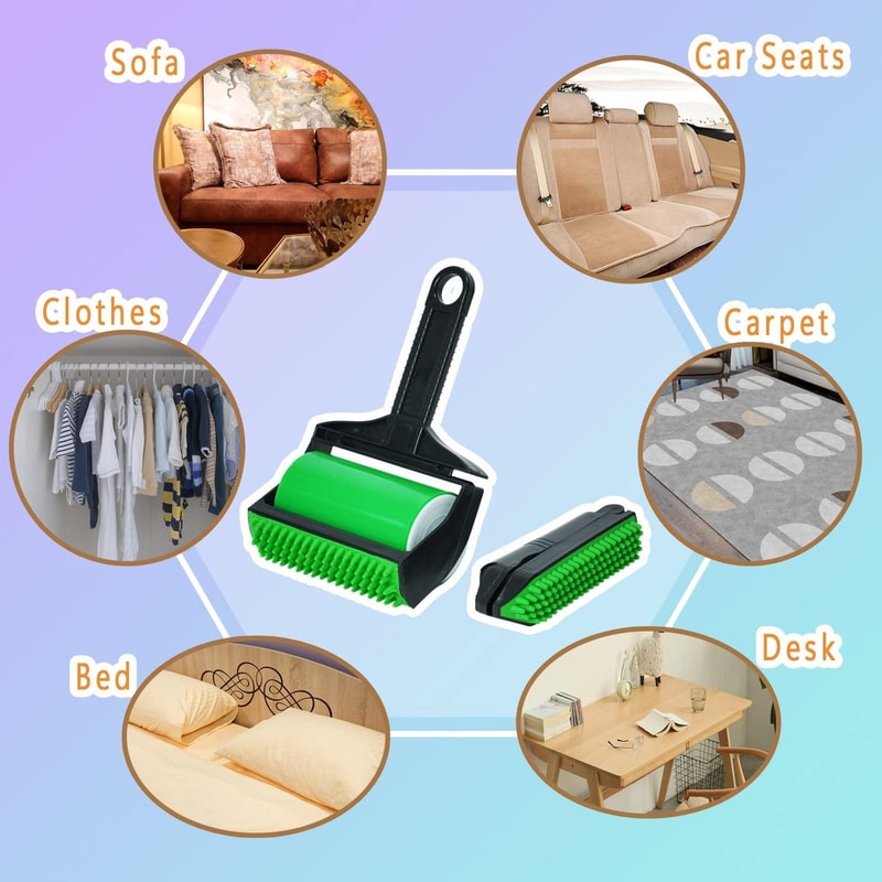 Reusable Pet Hair Remover Roller Washable Lint Cleaner for Clothes Furniture