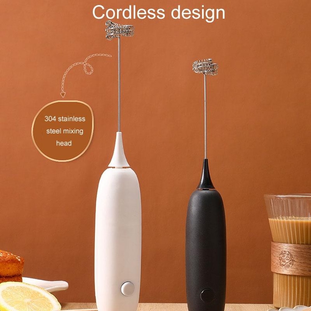 Cordless Handheld Milk Frother Electric Coffee Frother Battery Powered Portable Mixer Whisk