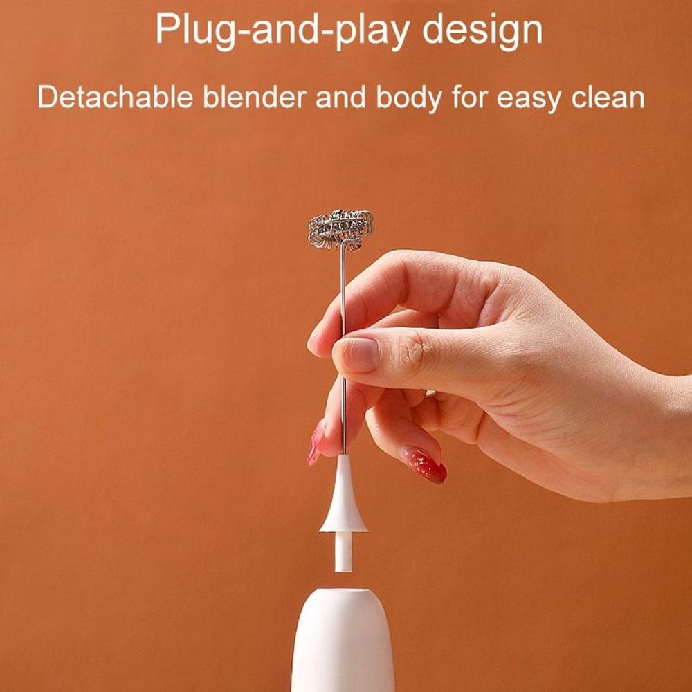 Cordless Handheld Milk Frother Electric Coffee Frother Battery Powered Portable Mixer Whisk