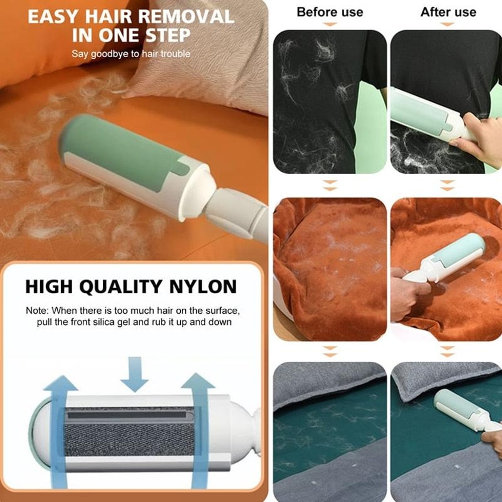 Reusable Pet Hair Remover Roller For Furniture Clothes Washable Lint Roller For Pet Hair With Stor 5