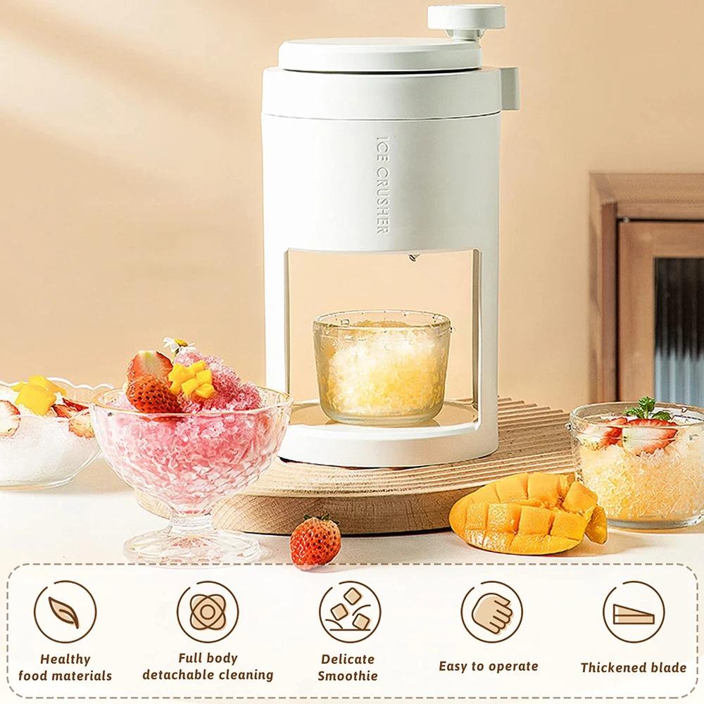 Manual Ice Crusher Hand Crank Ice Shaver Portable Ice Crusher Machine for Home Use