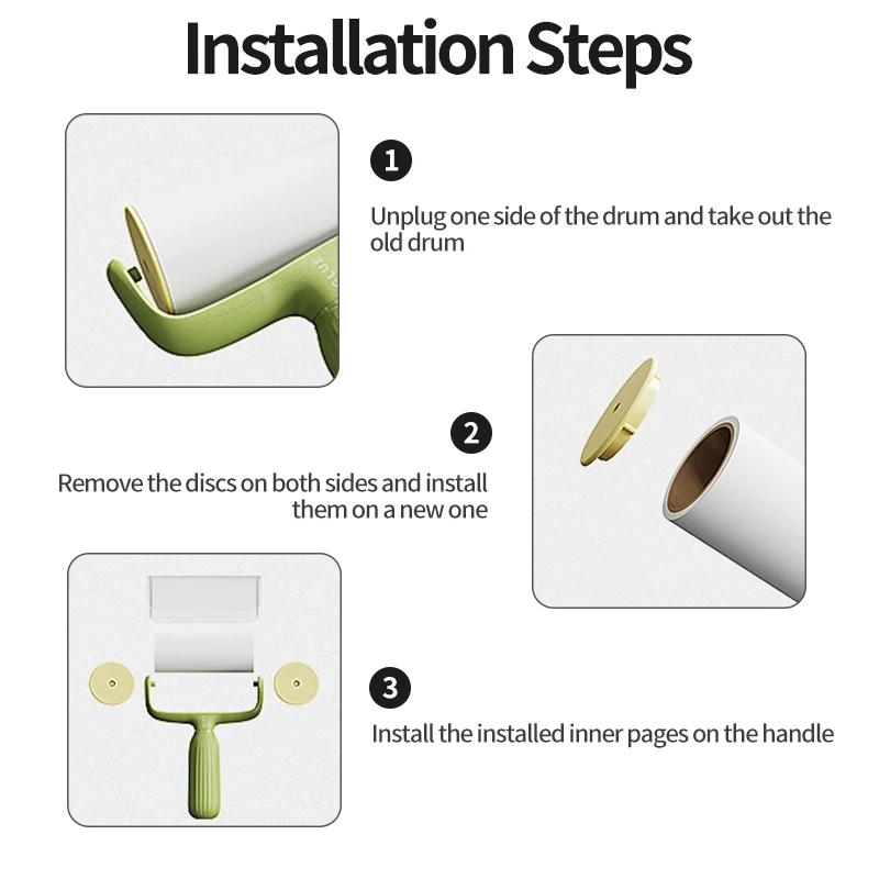 Reusable Pet Hair Remover Roller Brush For Clothes Furniture Lint Cleaning 6