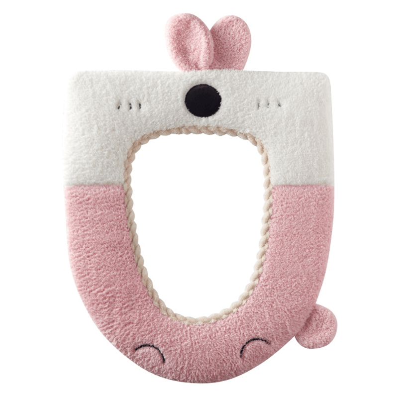 Cartoon Rabbit Soft Toilet Seat Cushion Washable Warm Universal Cover 7