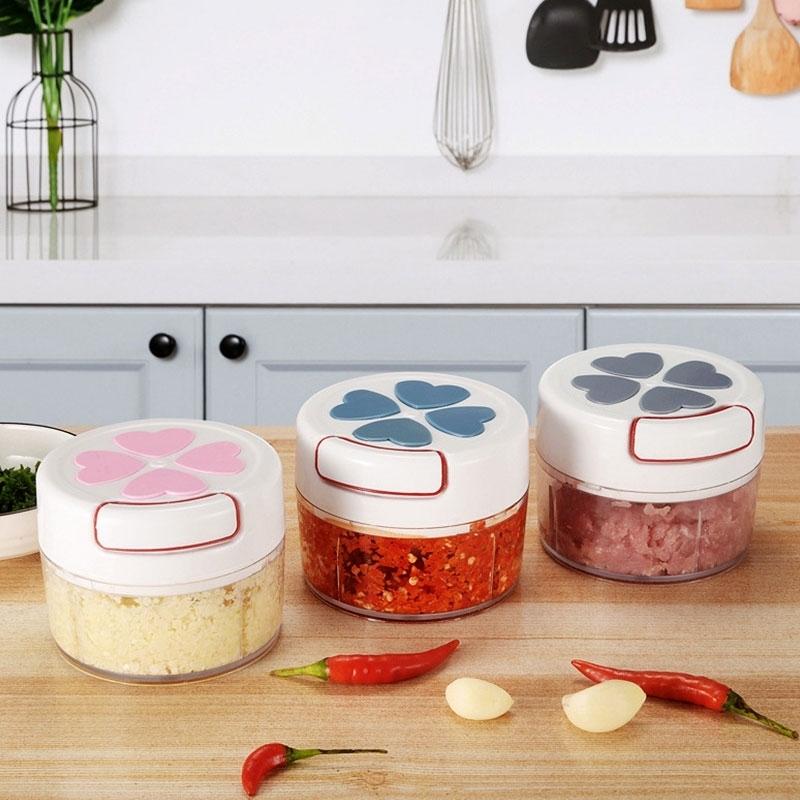 Manual Pull Garlic Chopper Multifunction Kitchen Garlic Mincer – Handheld Pull String Vegetable Cutter