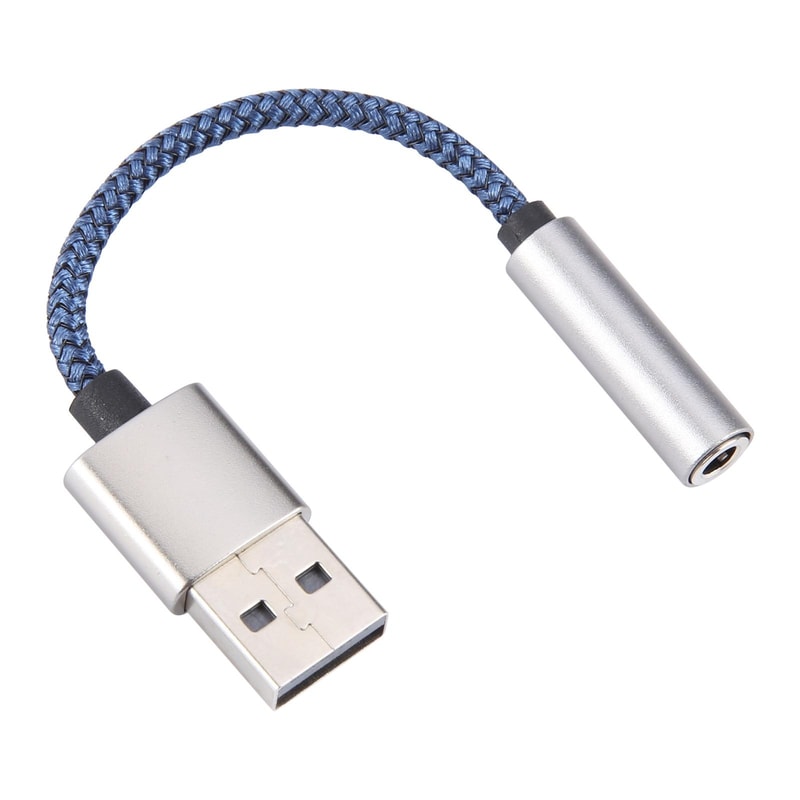 USB To 35mm Audio Adapter Braided Aux Converter Plug And Play 2