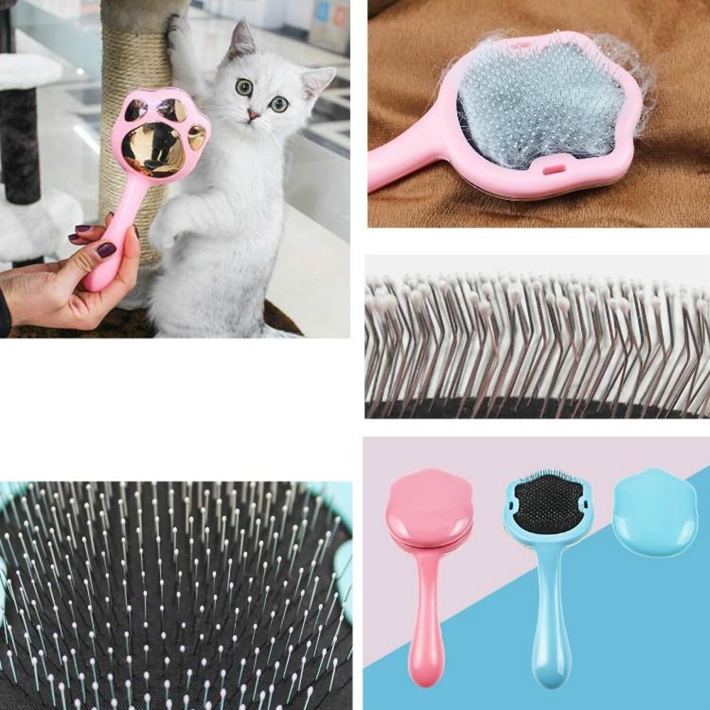 Footprint Pet Hair Remover Comb Gentle Pet Hair Remover For Dogs Cats Deshedding Grooming Brush 1