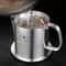 Stainless Steel Oil Filter Pot, Grease Separator & Oil Strainer Storage Container