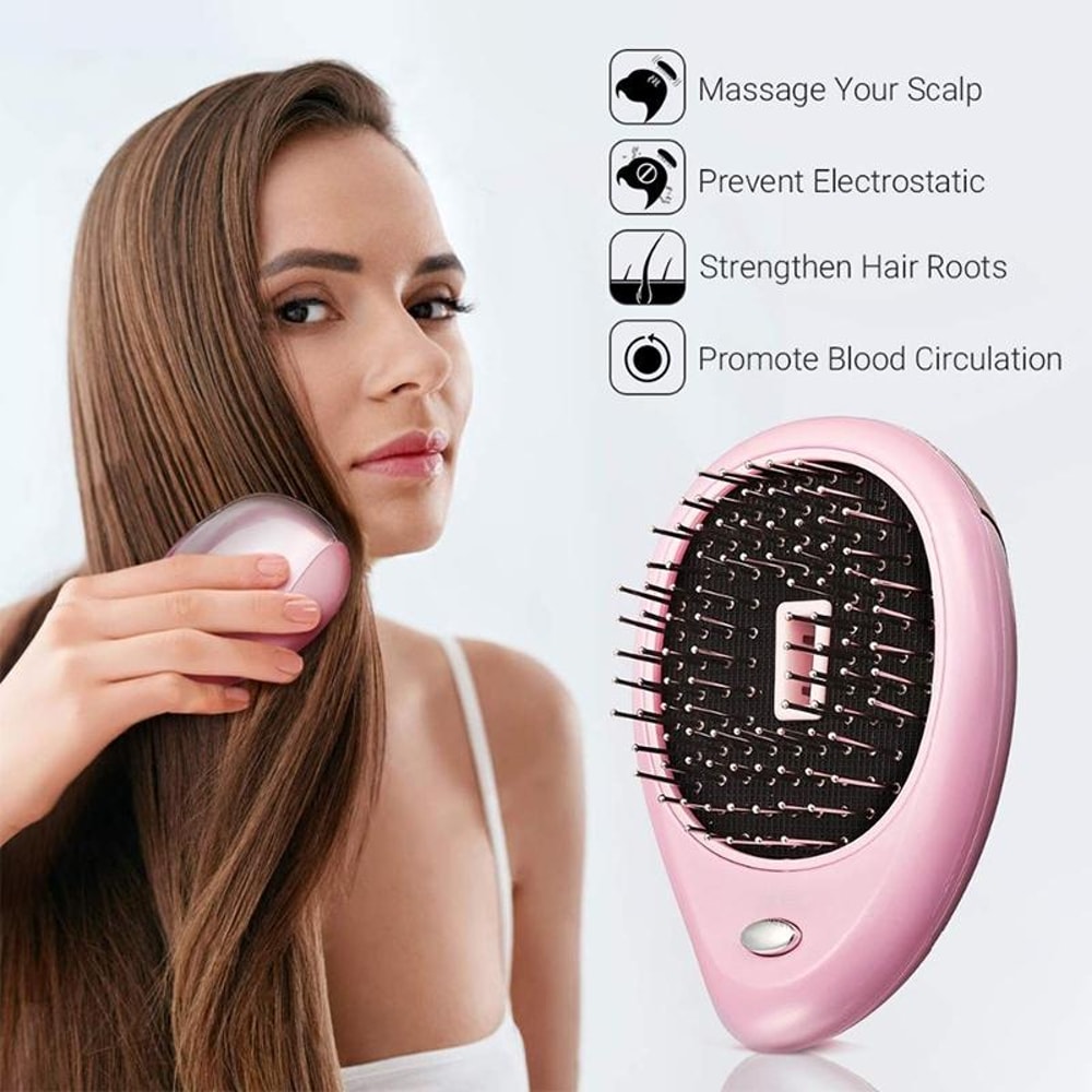 Ionic Hair Straightener Brush Portable Mini Anti Static Styling Comb 5