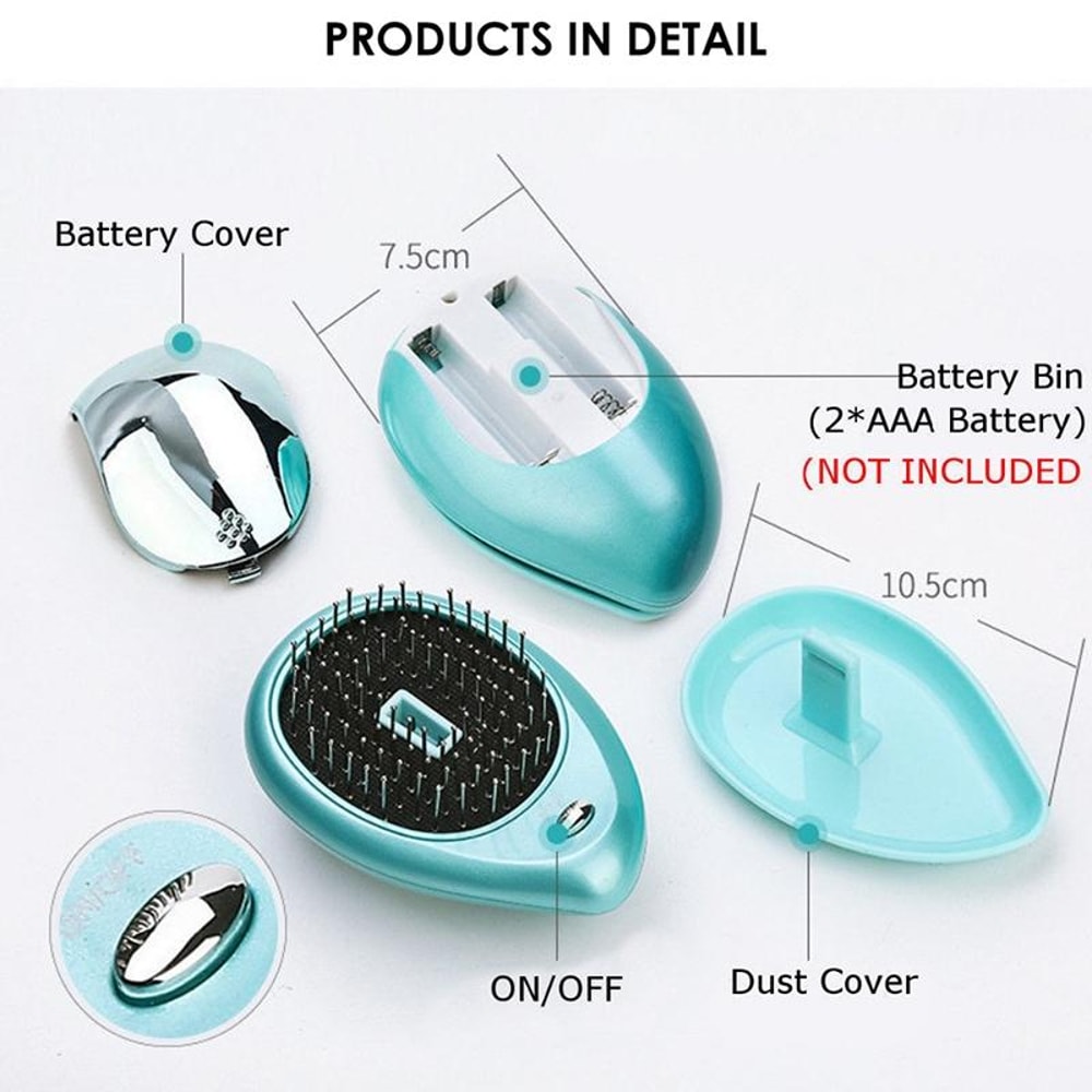 Ionic Hair Straightener Brush Portable Mini Anti Static Styling Comb 11
