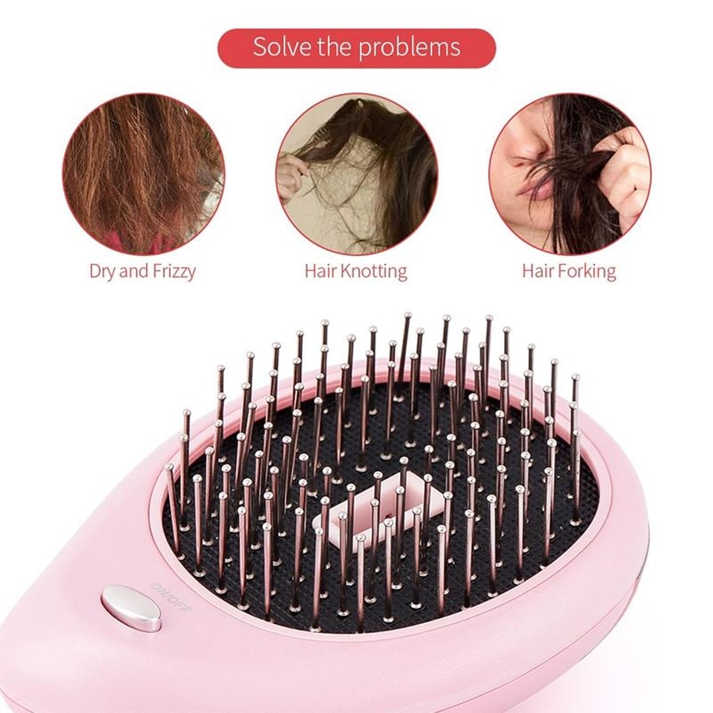 Ionic Hair Straightener Brush Portable Mini Anti Static Styling Comb 6