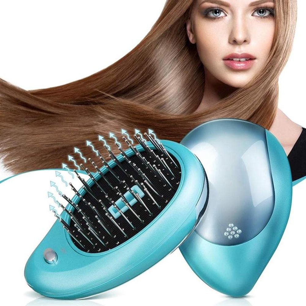 Ionic Hair Straightener Brush Portable Mini Anti Static Styling Comb 13