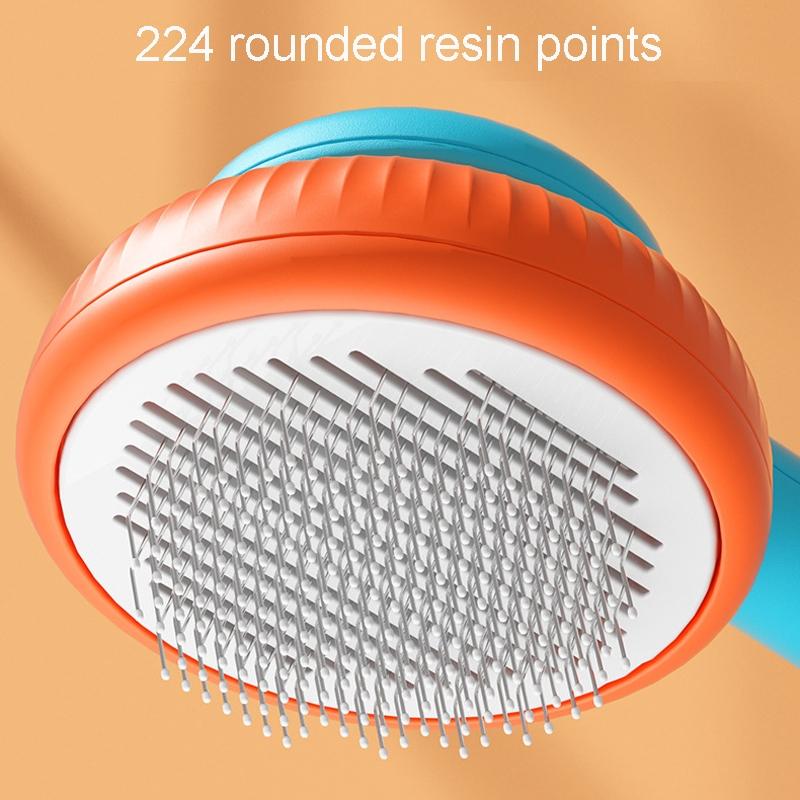 SelfCleaning Pet Grooming Comb For Cats Dogs With Stainless Steel Needles 2