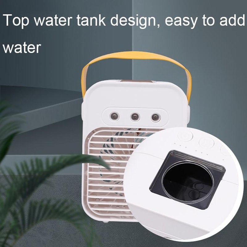 Mini Desktop Air Conditioner Fan, Portable Air Cooler & USB Air Humidifier Fan for Home and Office