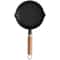 Cast Iron Skillet Frying Pan, Oven Safe Induction Cookware with Wooden Handle